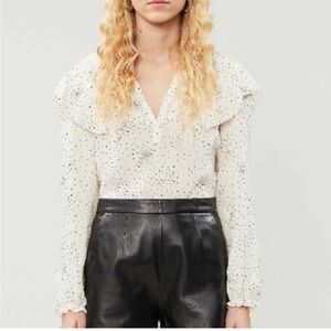 Maje White Blouse with Elegant Design